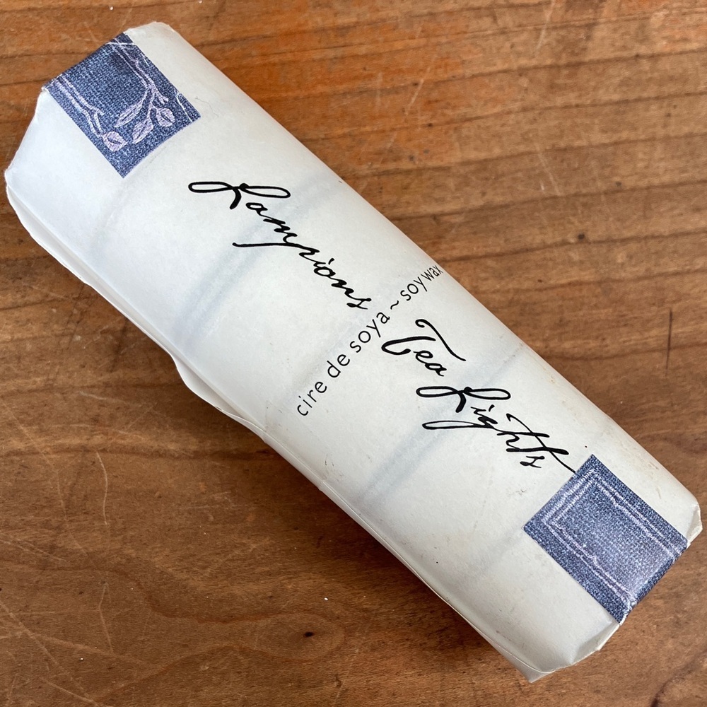 Natural Soy Tea Lights - set of 6 - each burns for 5 hours